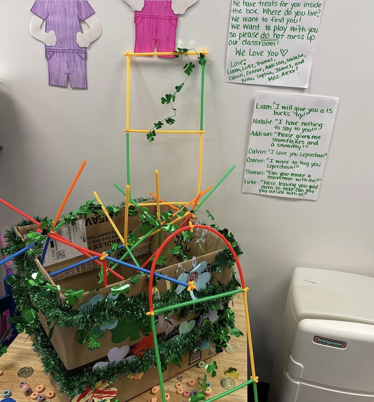 Leprechaun Trap with Love Notes from Kids 💚📝