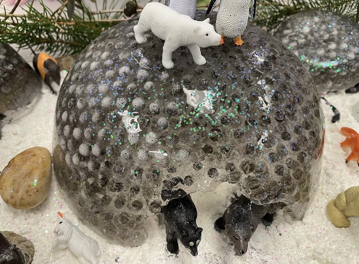 Polar Bear on Sparkly Slime Mountain ✨🐻‍❄️