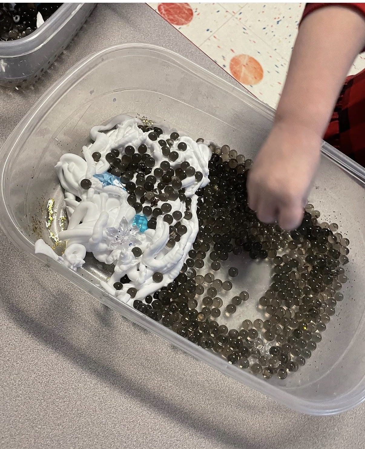 Shaving Cream & Water Bead Sensory Play 🫧