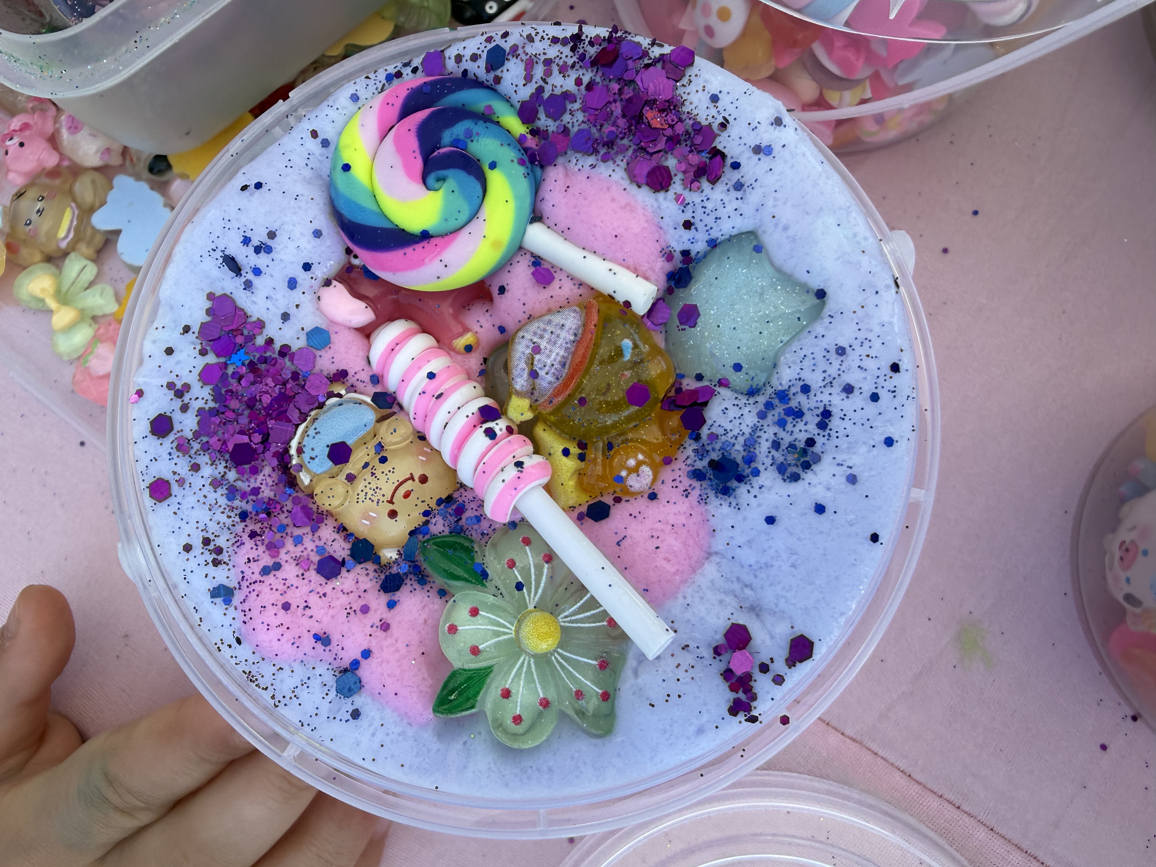 Candy Land Slime with Lollipops & Glitter 🍭✨