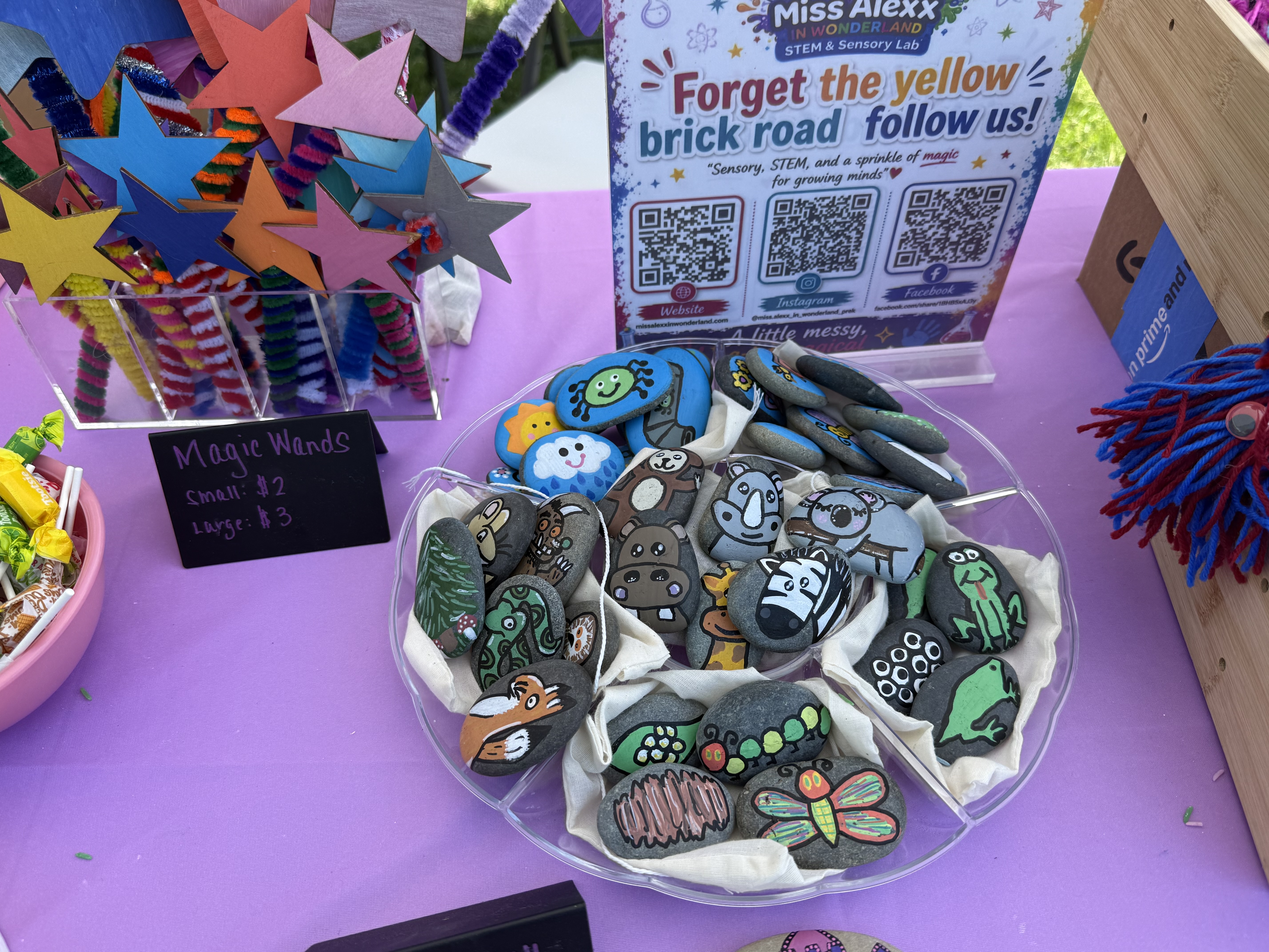 Hand-Painted Story Stones & Magic Wands at a Pop-Up 🪨🎨