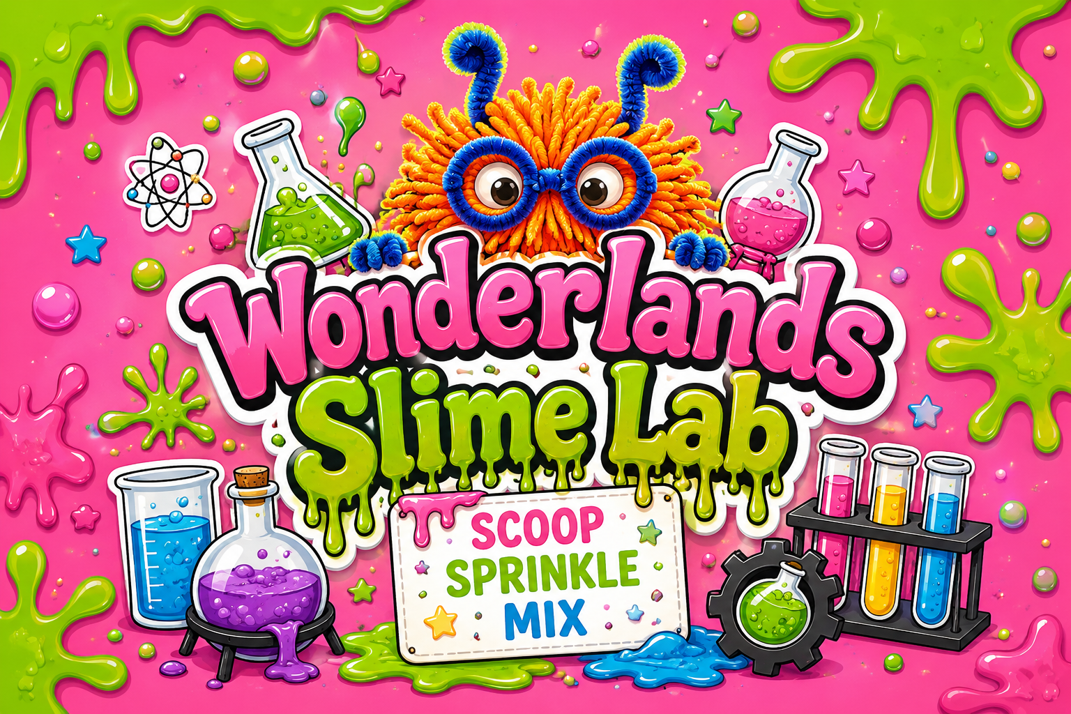 Wonderland Slime Lab — Scoop, Sprinkle, Mix! Interactive slime experience for kids on Long Island